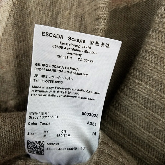 Escada Asymmetrical Wrap sweater Size M - Picture 8 of 8